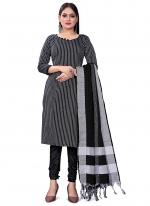 Cotton Jacquard Black Casual Wear Weaving Dress Material